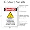 Signmission Radiation & Laser Sign, 7 in H x 5 in W, Vinyl Decal, Rectangle OS-2PACK-DS-D-57-V-1688 - alternate 3